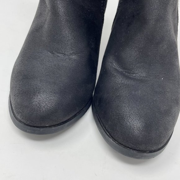 Bella Marie Womens Black Red Canvas Western Zip Up Heel Bootie Size 6.5 - Picture 4 of 13